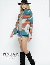 Load image into Gallery viewer, Aztec Button Down Crop Coat