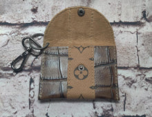 Load image into Gallery viewer, LV Upcycled and Genuine Leather Card Holder (Brown Crocodile)