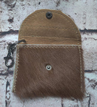 Load image into Gallery viewer, LV Upcycled and Genuine Leather Card Holder (Brown Cowhide)
