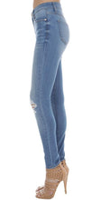 Load image into Gallery viewer, KanCan Distressed Light Denim
