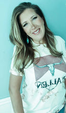 Load image into Gallery viewer, Distressed Cowhide Wallen Graphic Tee