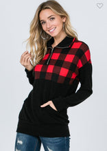 Load image into Gallery viewer, LONG SLEEVE HALF ZIP BUFFALO PLAID PULLOVER