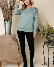 Load image into Gallery viewer, French Terry Cheetah Print Top