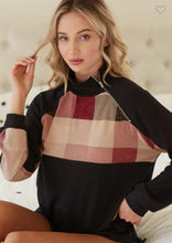 Load image into Gallery viewer, DOUBLE KNIT RIB PULL OVER WITH ZIP UP CLOSURE