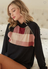 Load image into Gallery viewer, DOUBLE KNIT RIB PULL OVER WITH ZIP UP CLOSURE
