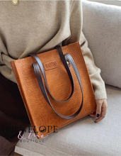 Load image into Gallery viewer, Light Weight Faux Crocodile Tote