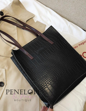 Load image into Gallery viewer, Light Weight Faux Crocodile Tote