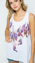 Load image into Gallery viewer, Feather Sleeveless Top With Stones