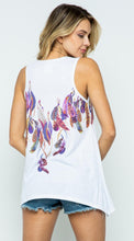 Load image into Gallery viewer, Feather Sleeveless Top With Stones