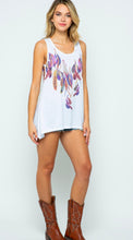 Load image into Gallery viewer, Feather Sleeveless Top With Stones