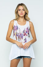 Load image into Gallery viewer, Feather Sleeveless Top With Stones