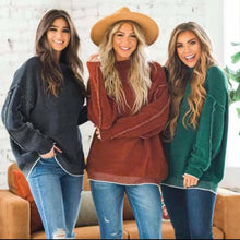 Load image into Gallery viewer, OVERSIZED MOCK NECK SWEATER (Blue)