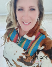 Load image into Gallery viewer, Cowhide & Serape Fleece
