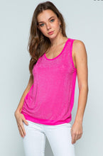 Load image into Gallery viewer, Tank Top with Stones (Fuchsia)