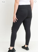 Load image into Gallery viewer, Highwaist Shredded Knee Laser-Cut Leggings