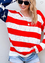 Load image into Gallery viewer, American Flag Long Sleeve Knit Top