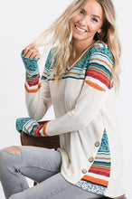 Load image into Gallery viewer, CASHMERE KNIT SWEATER WITH CONTRAST.
