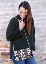 Load image into Gallery viewer, COURTLAND DUAL TONE LEOPARD SEED BEAD CROSSBODY
