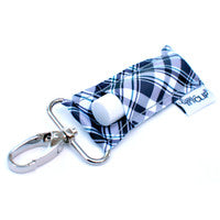 Black and Grey Plaid LippyClip Lip balm Holder