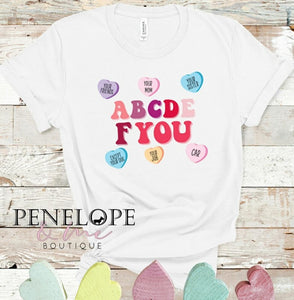 ABCDEFU Valentine Graphic Tee