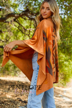 Load image into Gallery viewer, Aztec Turtleneck Poncho
