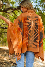 Load image into Gallery viewer, Aztec Turtleneck Poncho

