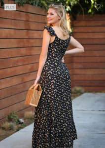 Black Floral Maxi Dress