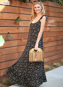 Black Floral Maxi Dress