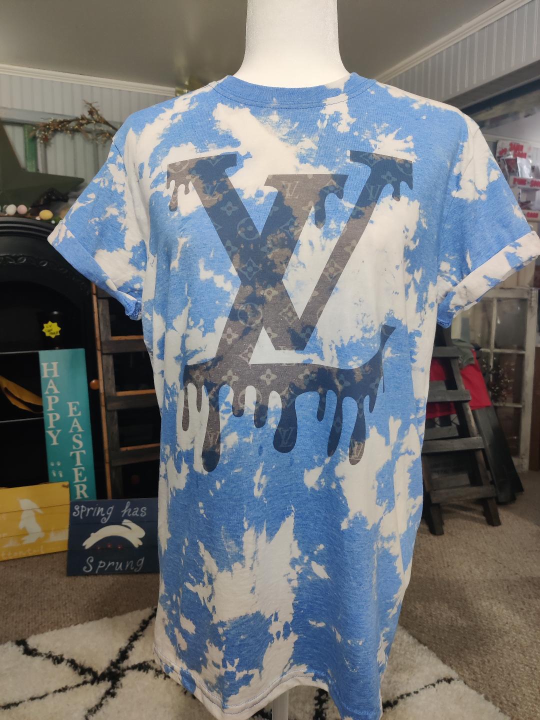 LV Drip Bleached Tie Dye (Blue) – Farmhouse Treasures of Saratoga
