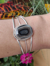 Load image into Gallery viewer, Sterling Silver Lace Agate Gemstone Bracelet
