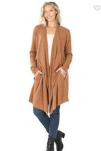 Load image into Gallery viewer, DRAPED OPEN FRONT CARDIGAN SWEATER
