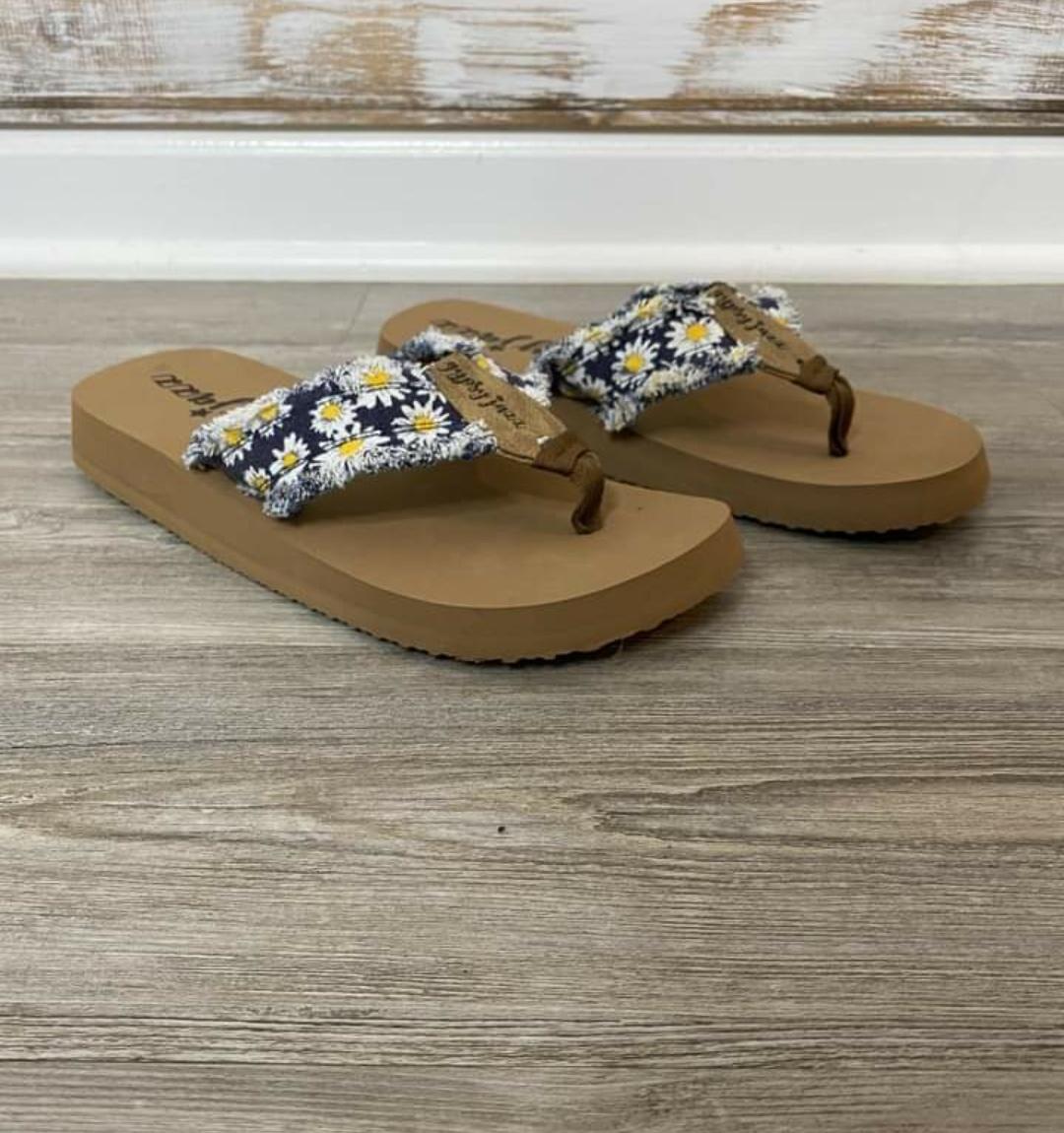 Yellow box fayth leopard flip flops hot sale