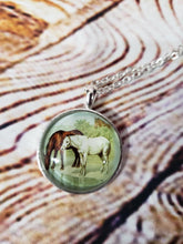Load image into Gallery viewer, Glass Dome Cabochon Horse Pendant
