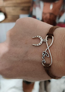 Suede Horse Shoe Love Bracelet