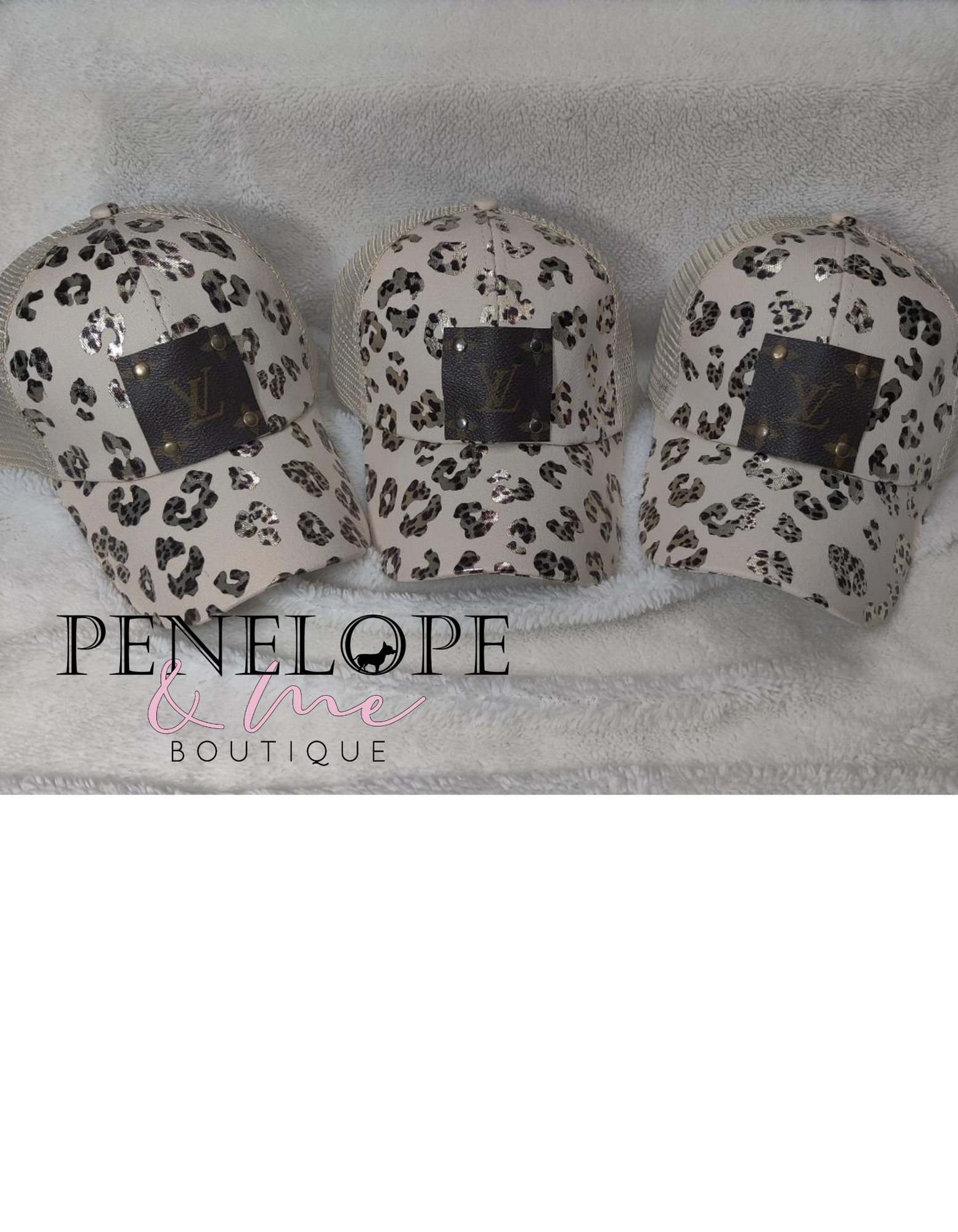 Upcycled Luxury leopard Ballcap Hat Leopard Print Upcycled Hat, Flower Hat, Leopard Print, Hats  main image 4