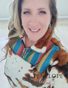 Cowhide & Serape Fleece