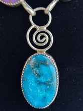 Load image into Gallery viewer, Sterling Silver With Enhanced Mojave Turquoise Necklace
