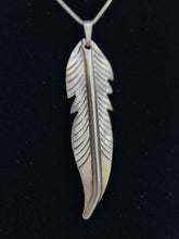 Load image into Gallery viewer, Sterling Silver Feather Necklace
