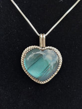 Load image into Gallery viewer, Sterling Silver Abalone Heart Pendant Necklace
