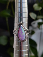 Load image into Gallery viewer, Sterling Silver Man Made Opal ring
