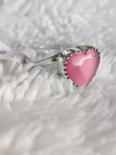 Load image into Gallery viewer, Sterling Silver Rhodochrosite Heart Ring
