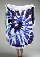 Load image into Gallery viewer, Tie Dye Round Beach Towel
