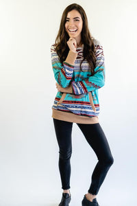 Cheyenne Aztec Print Hoodie