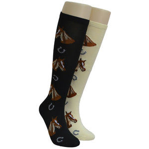 Horse Head Foozys Tall Socks